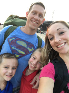 Navy wife Amanda-Lee Pitzer and family